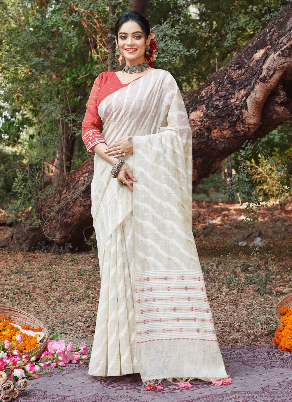 COTTON JARI saree