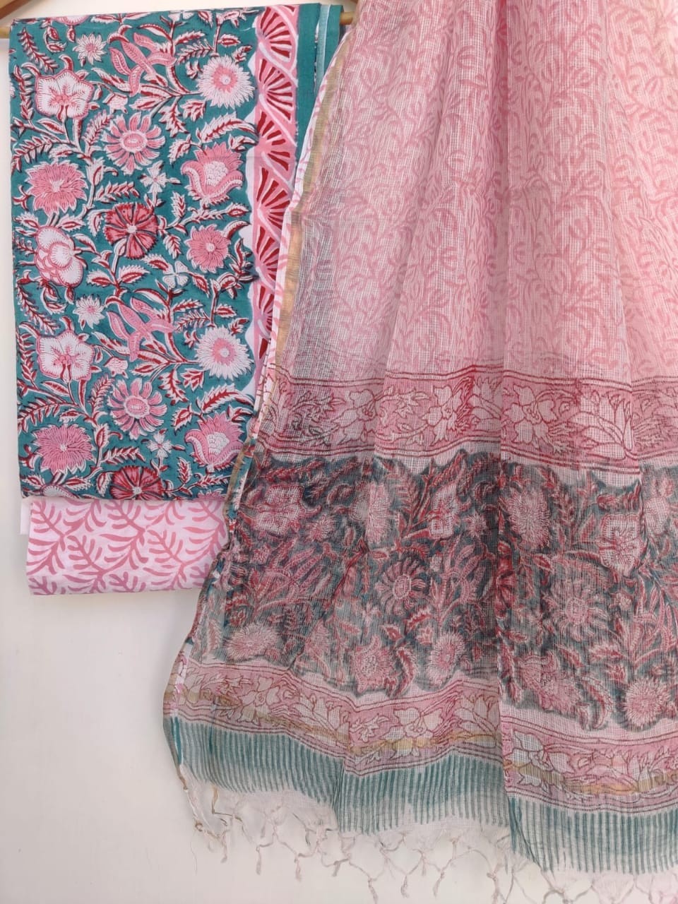 Printed suit with dupatta