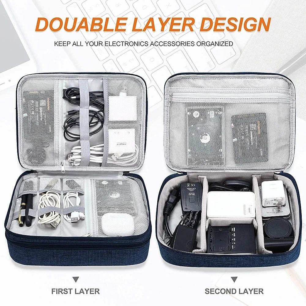 double Layer Travel Gadget Bag