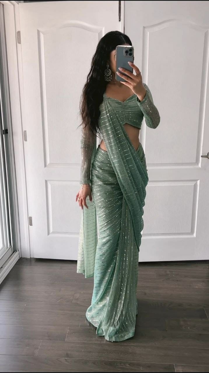 Ready To Wear Saree With Attached Dupatta