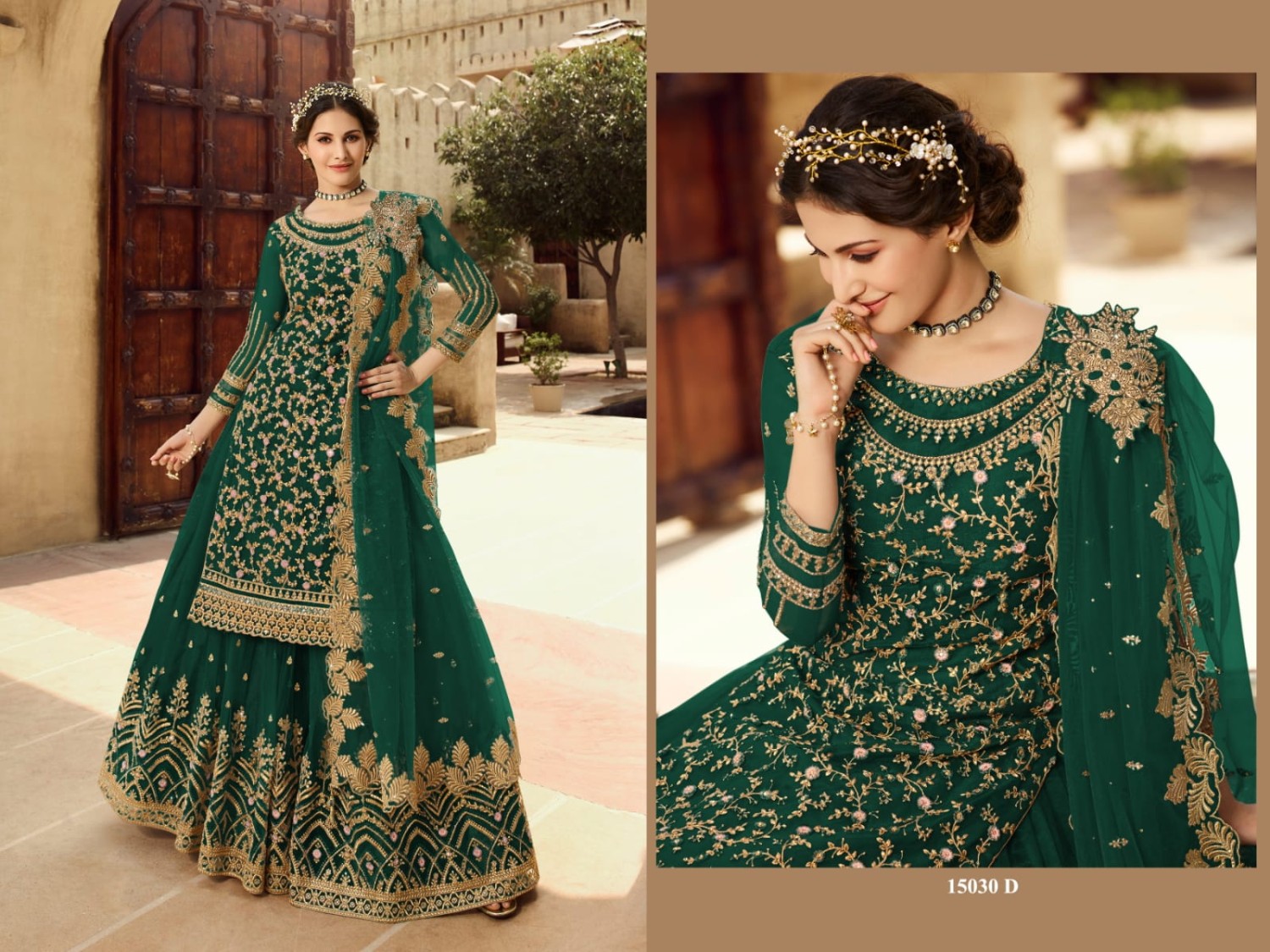 Heavy srara suit with dupatta