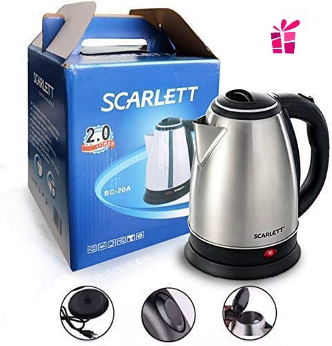 Scarlett Stainless Steel Electric Kettle: 2.0 Liter