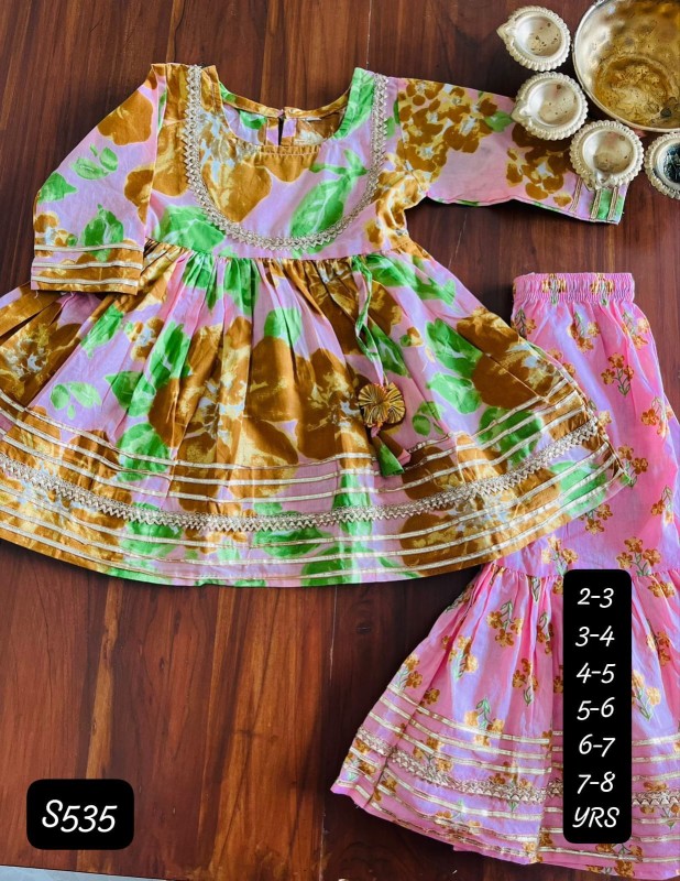 Baby girl Kurti with sharara set