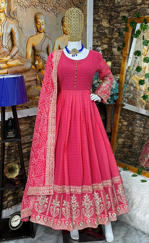 PARTY WEAR LOOK  GOWN WITH PANT AND dupatta