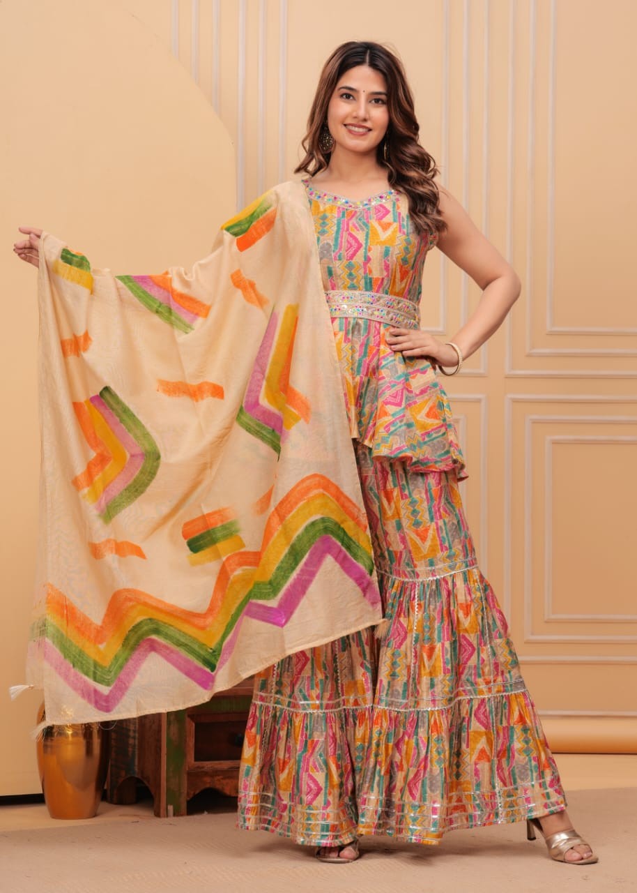 Umbrella kurti with dupatta