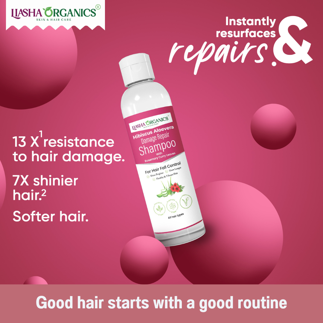 Liasha Organic  Hibiscus Aloevera Damage Repair Shampoo