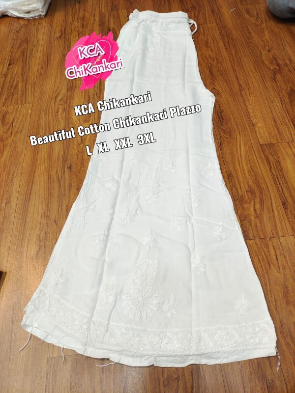 Chikankari Flaired Plazzo