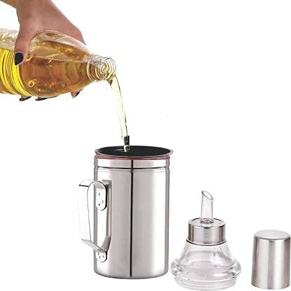 Stainless Steel Oil Dispenser Bottle with Handle