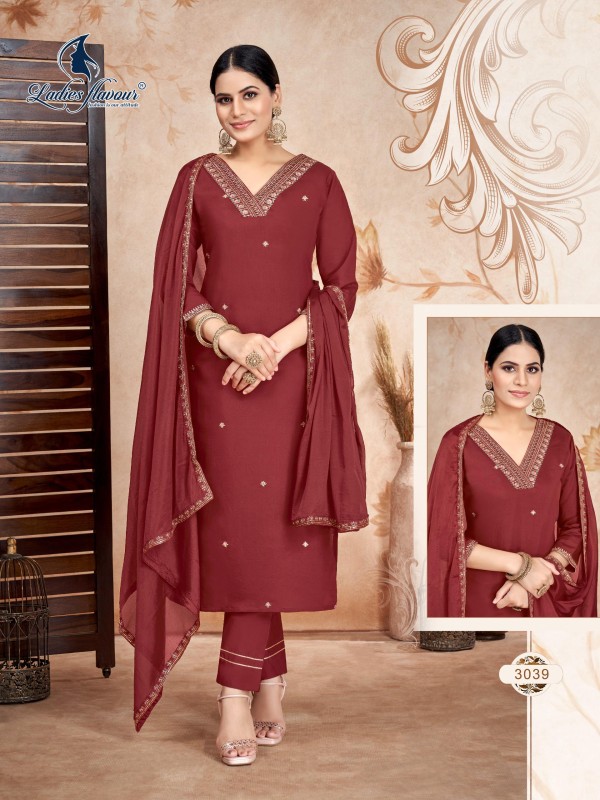 Roman with Heavy Embroidery Work With Cotton Inner