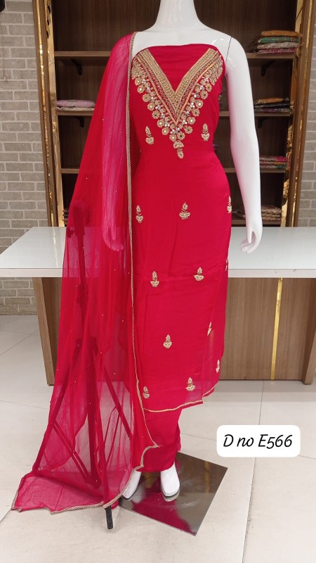 Party work suit with dupatta