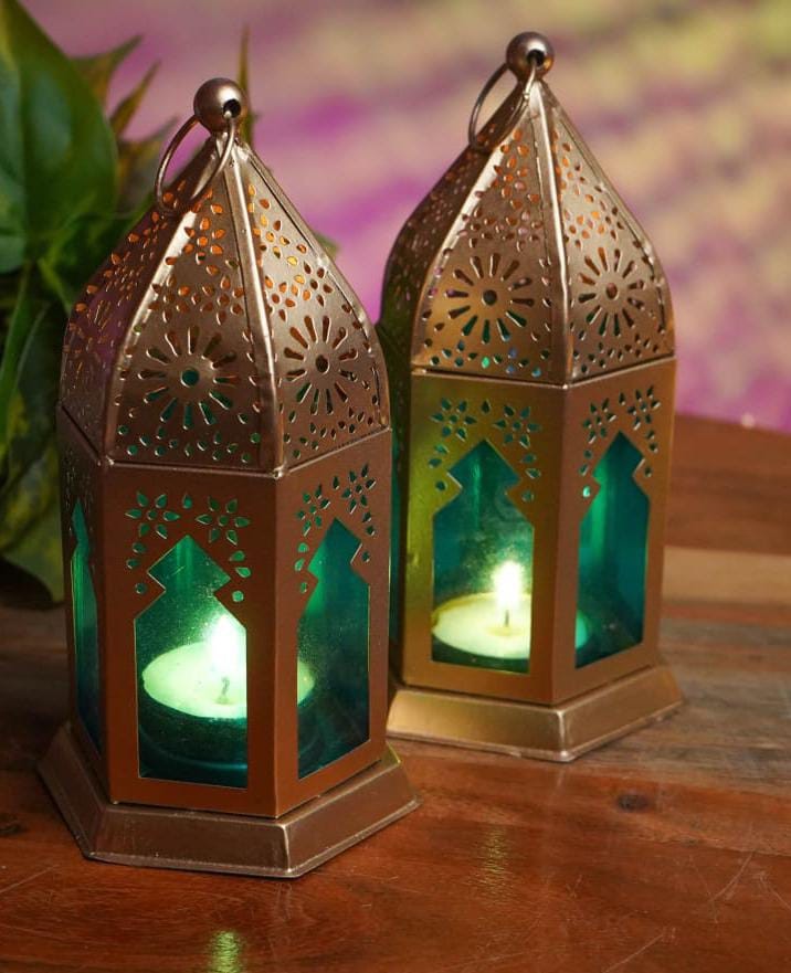 Laltern Lamp with Tealight Candle Holder