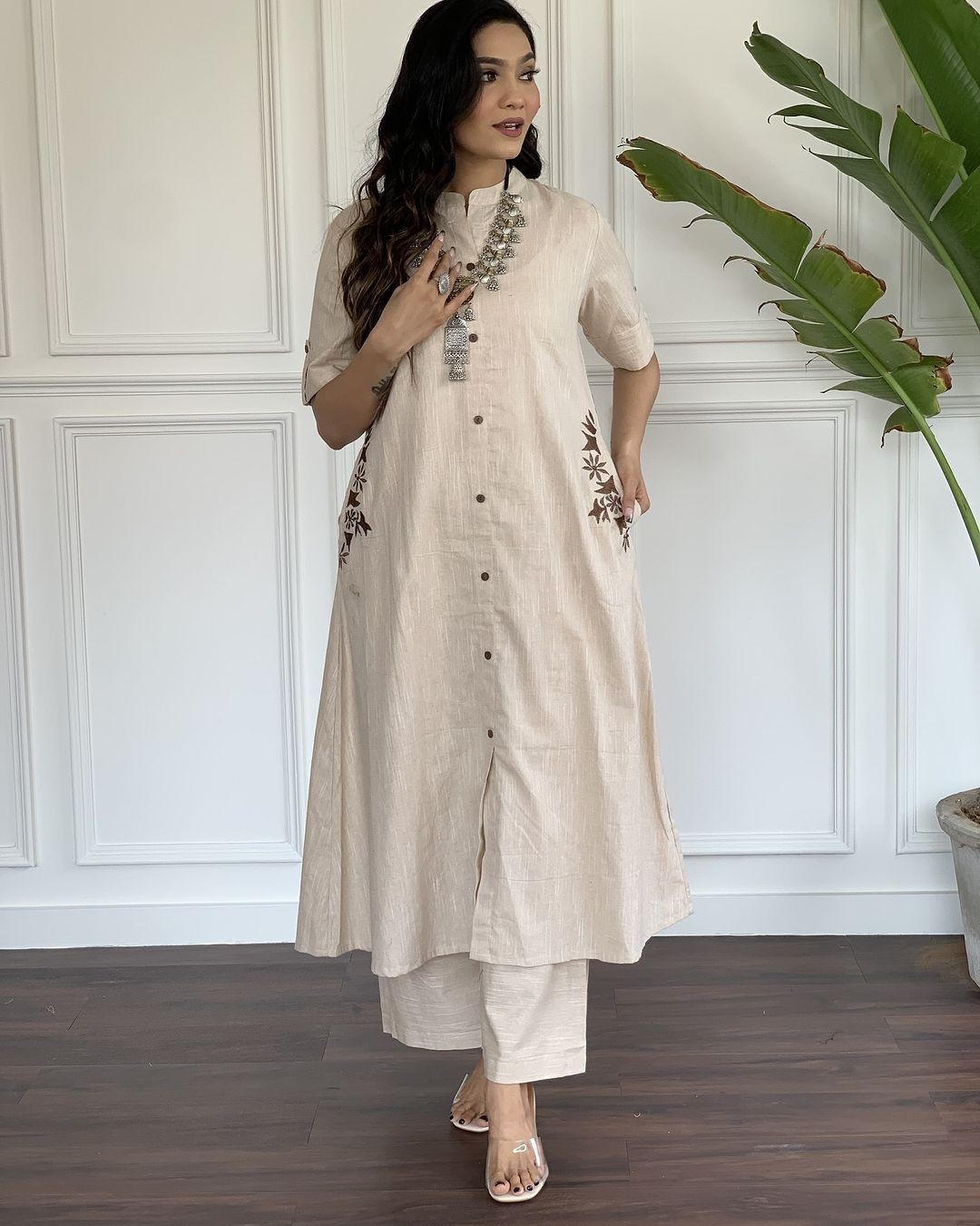 cotton aline kurta set