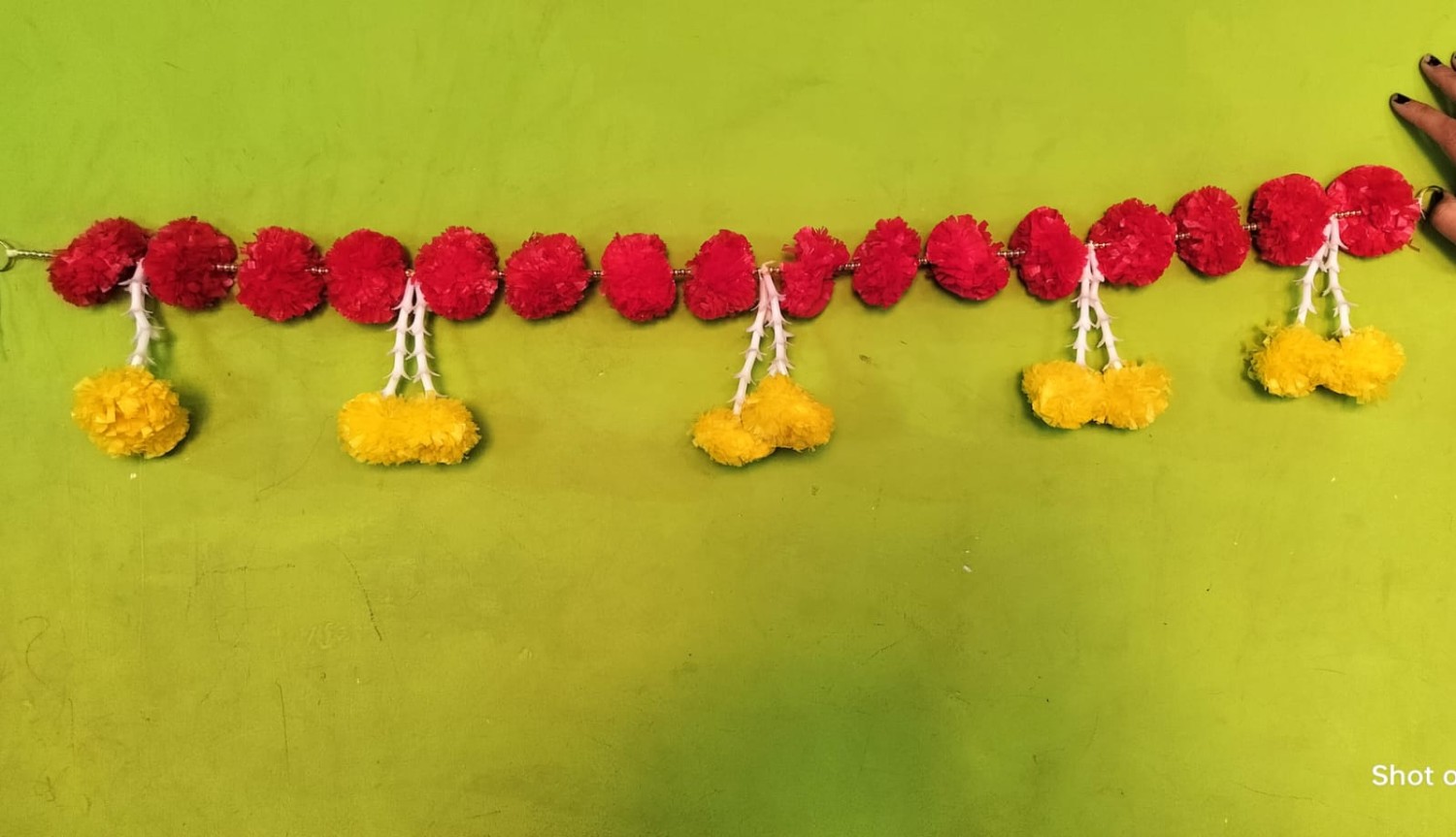 Artificial Marigold Fluffy Flower Garlands Door Toran Set/Door Hangings for Decoration