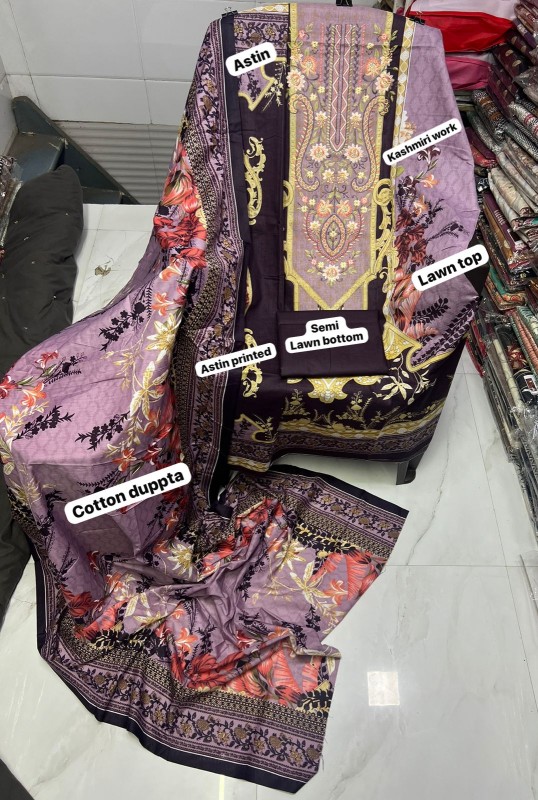 Cotton printed suit with dupatta