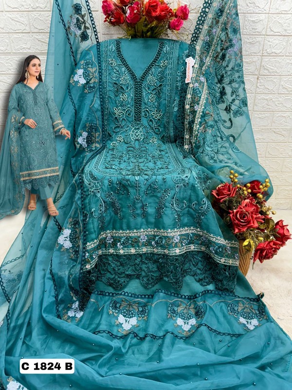 Heavy work suit with dupatta