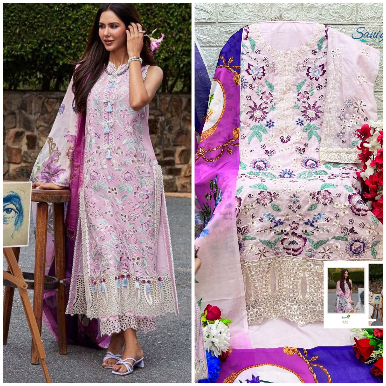 KOTTA CHECK WITH EMBROIDERY,KOTTA PRINT