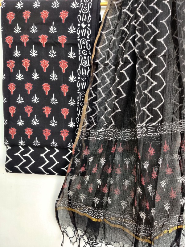 Printed suit with dupatta