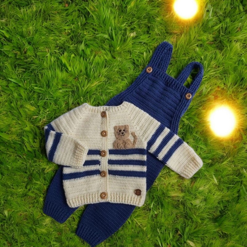 Baby Bear Hand Knit Set