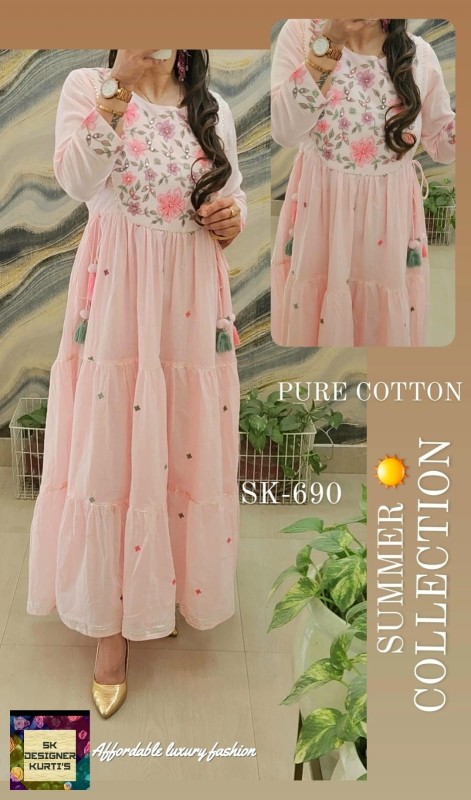 Pure cotton gown