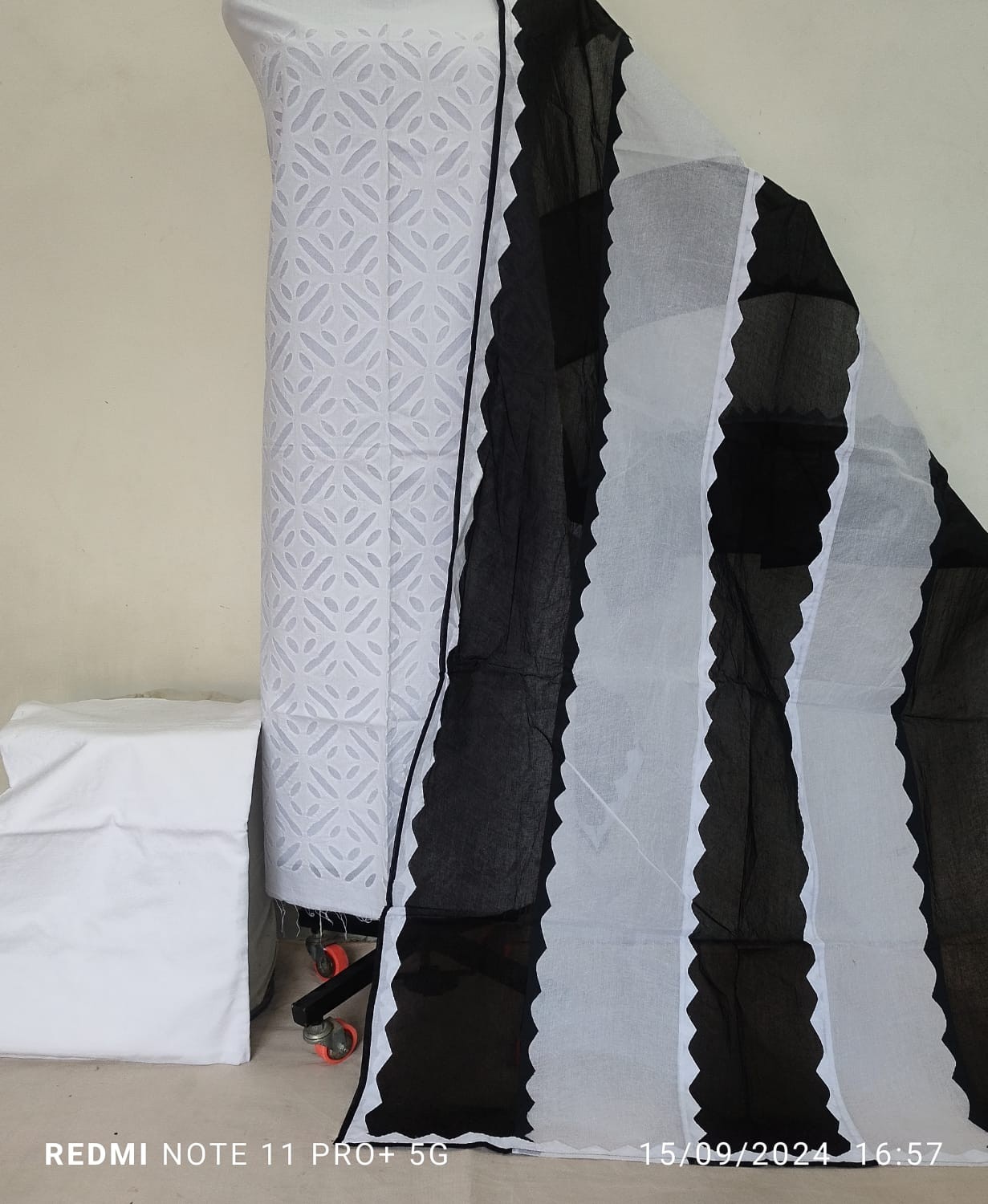 Cotton suit with dupatta