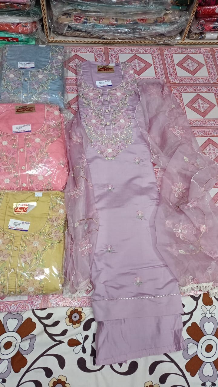 Pakistani glass cotton suit