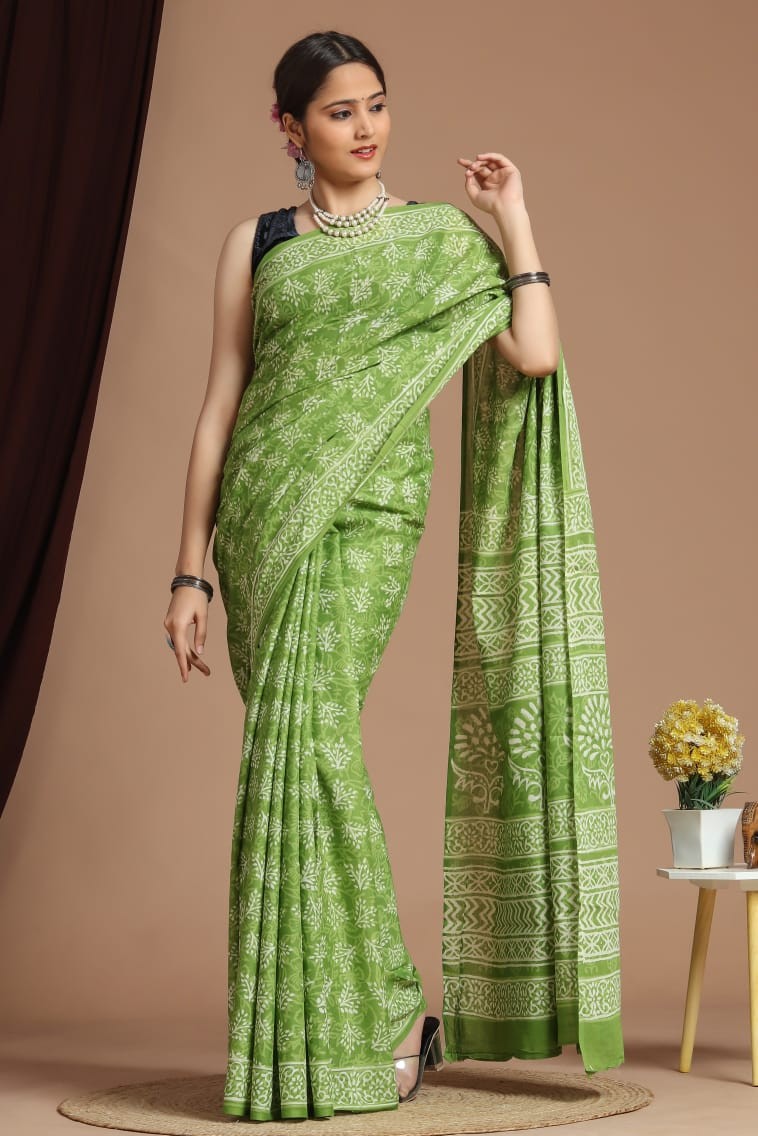 Printed Daily Wear Pure Cotton Saree