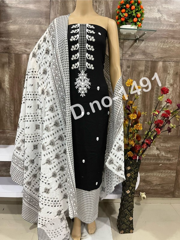 cotton With Print suit with dupatta set