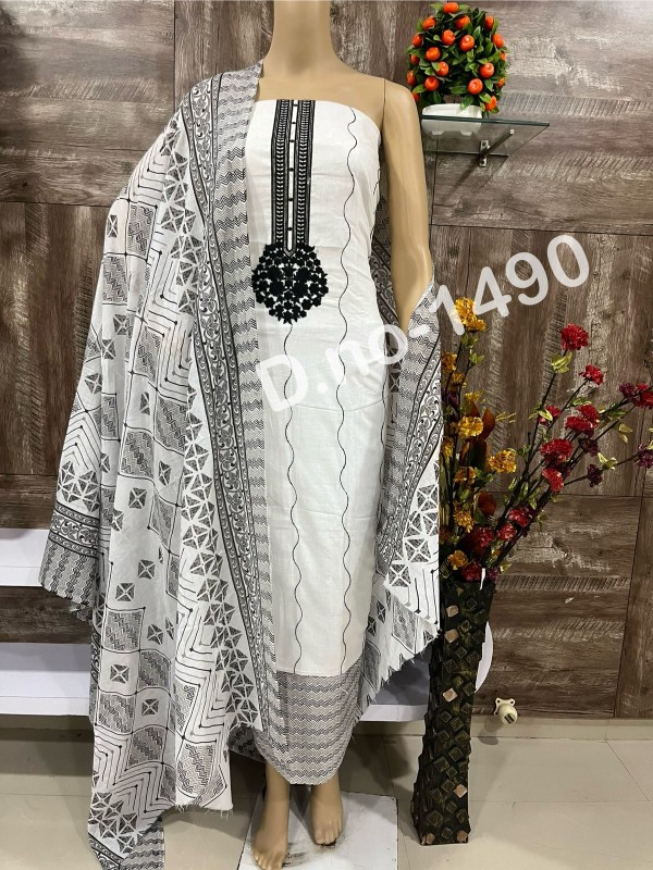 cotton With Print suit with dupatta