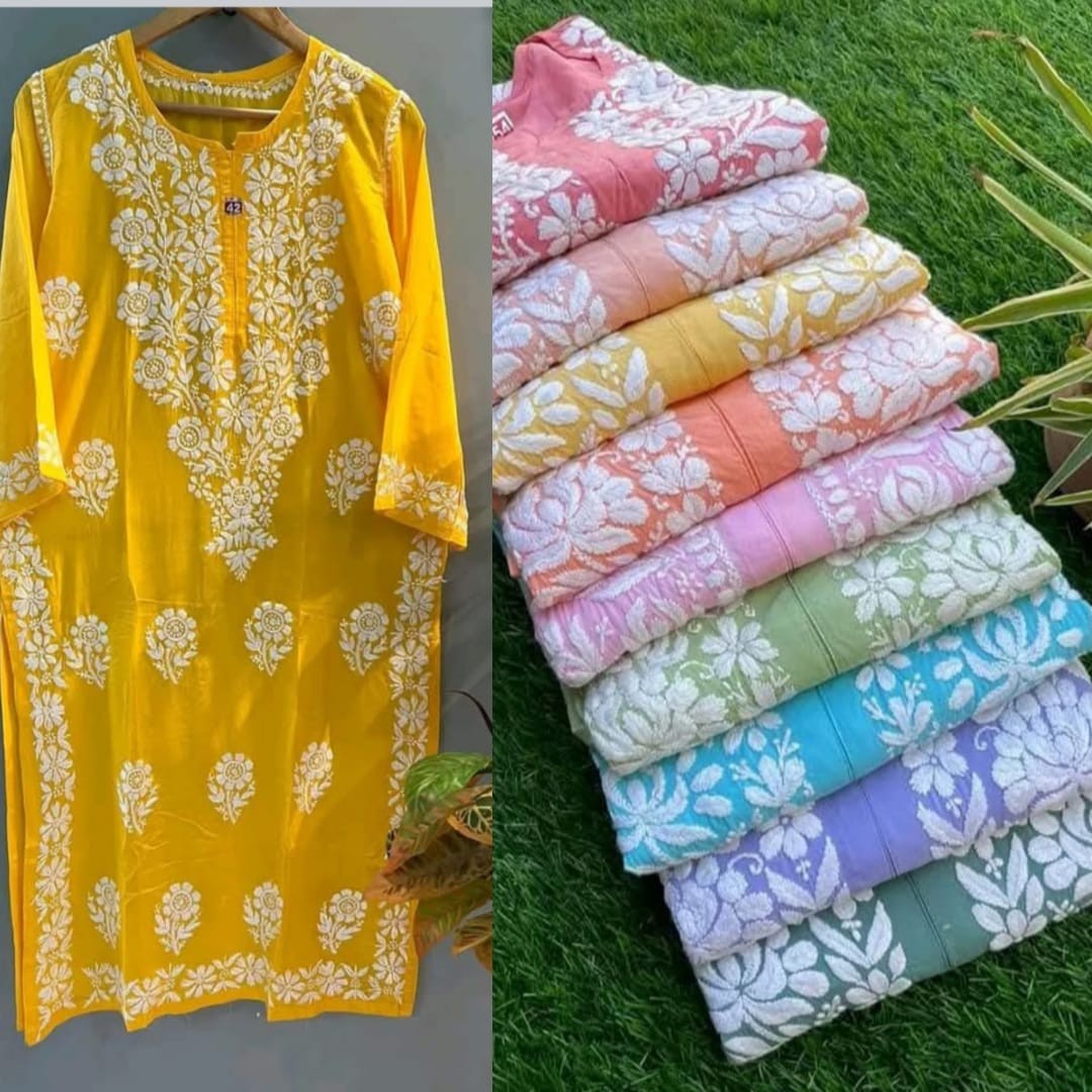 Women check embroidery