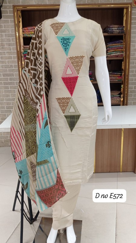 Soft silk suit with dupatta