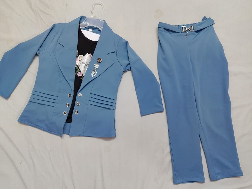 Baby Girls Pant Shirts with Jacket