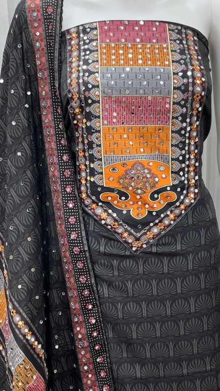 Digital printed suit with dupatta