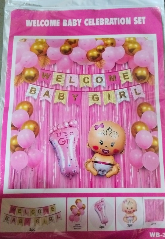 Welcome baby girl celebration set