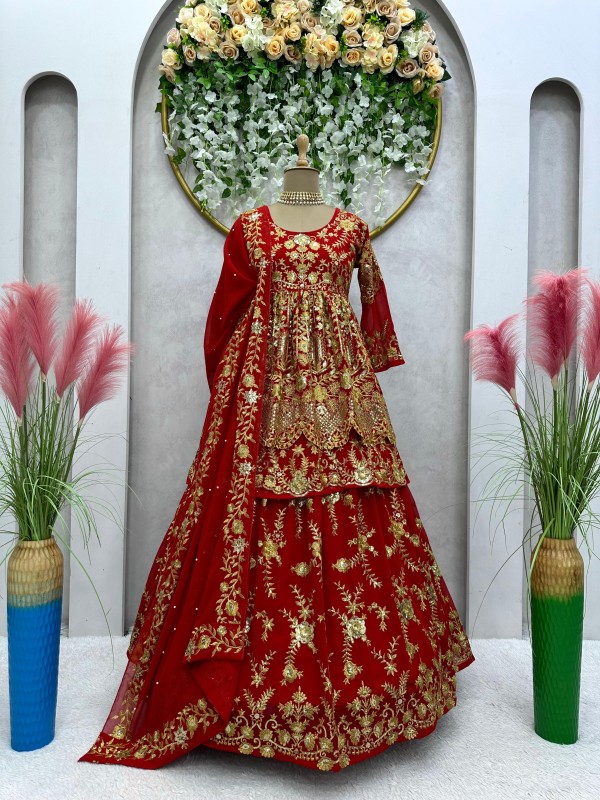 Havy suit with Lehngha  work dupatta