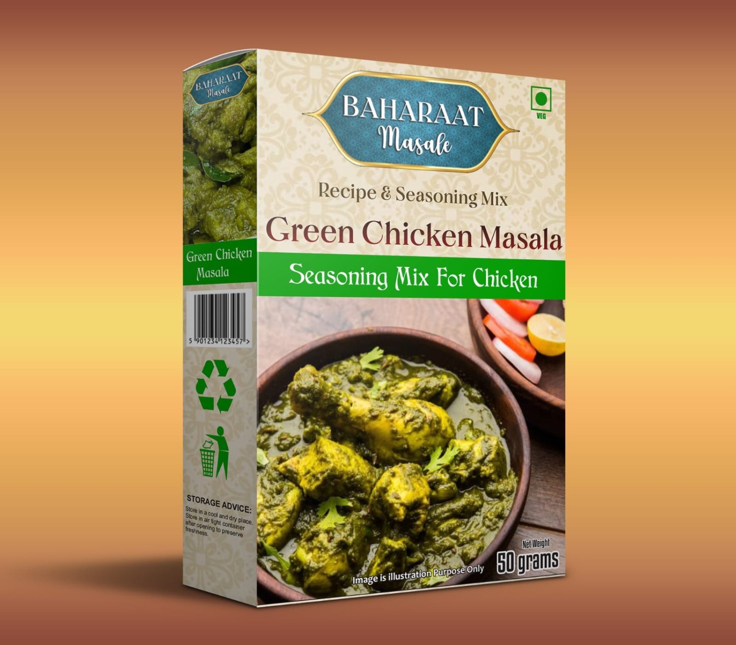 Baharaat Masala Chicken Green Masala