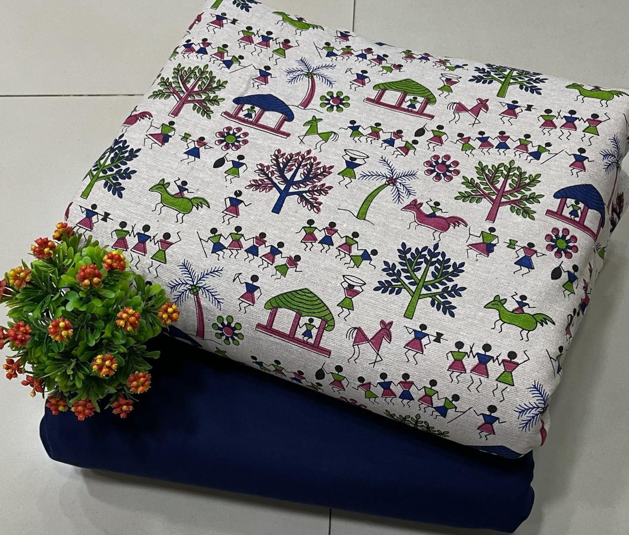 Women suit with jaipuri print