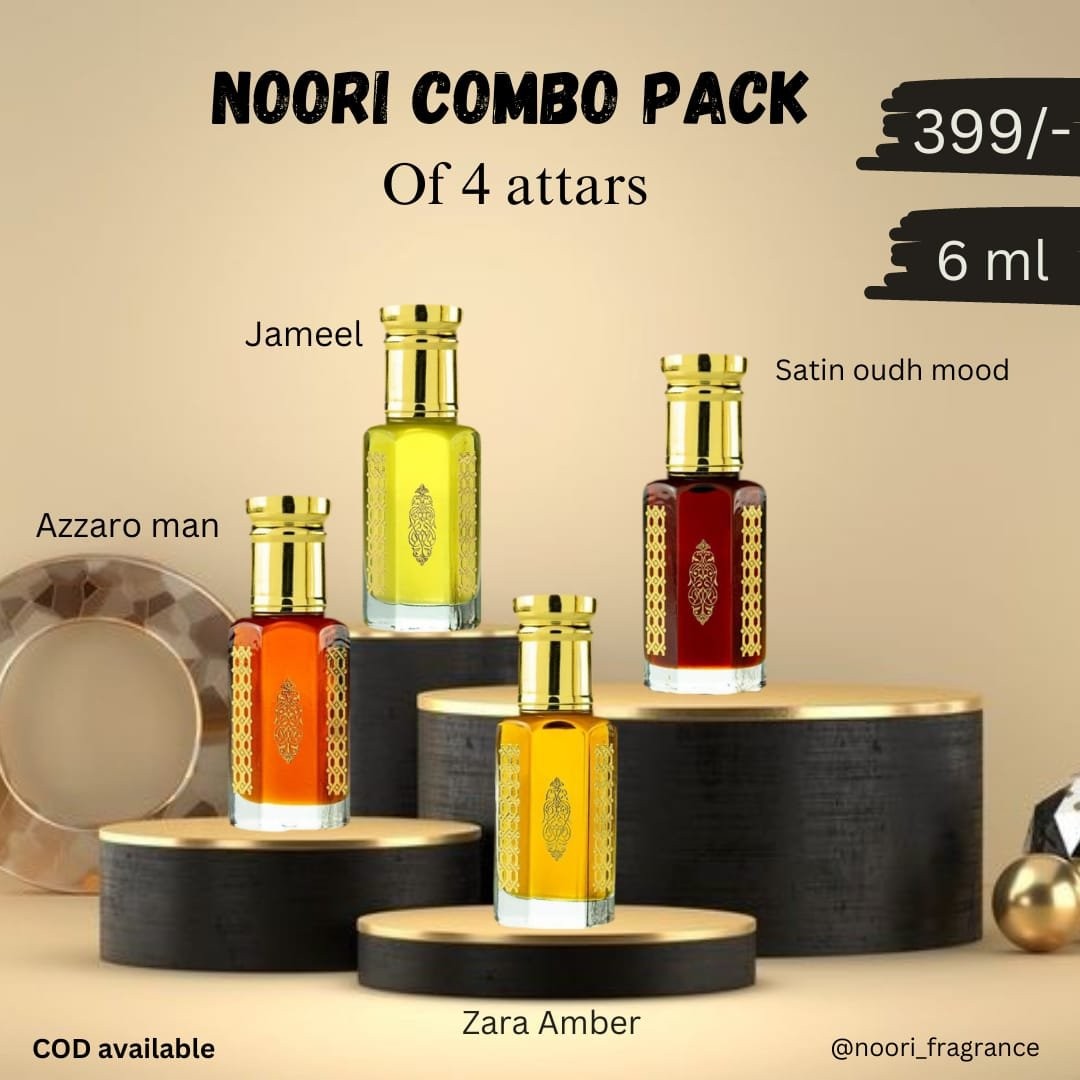 Noori Combo Pack of 4 Attars – 6Ml