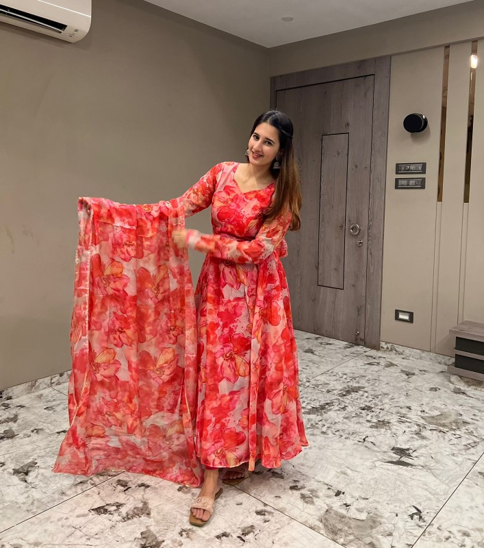 printed Full gown