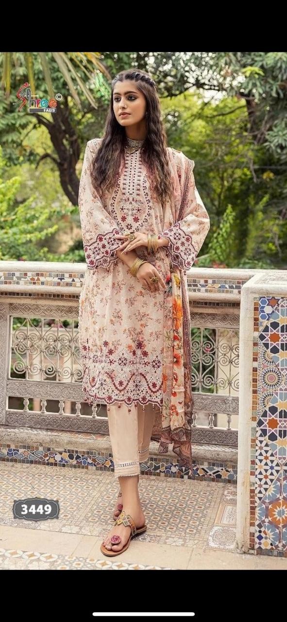 Embroidery soft cotton suit