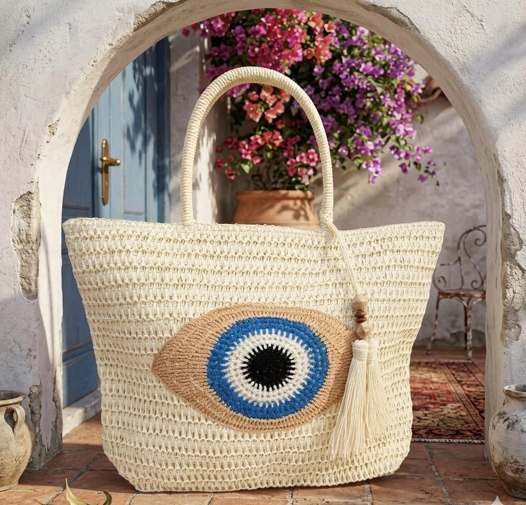 Evil Eye straw totes