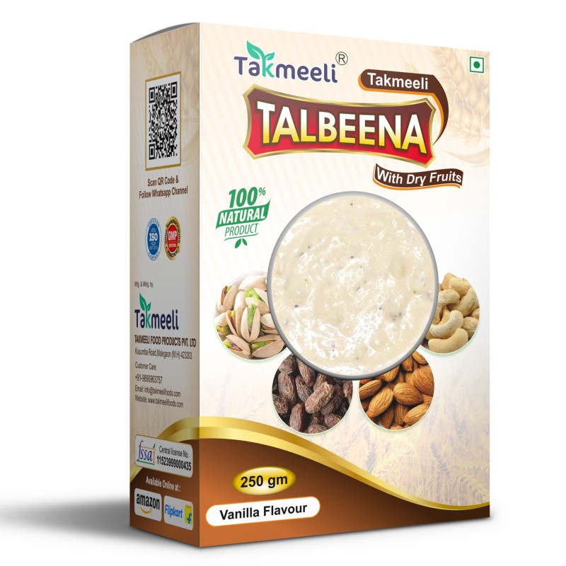 Takmeeli Talbeena with Dry Dates (Vanilla Flavor) 250gm - Pack of 1