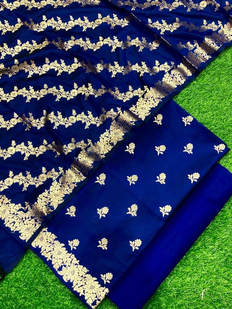 Banarasi silk suit with dupatta