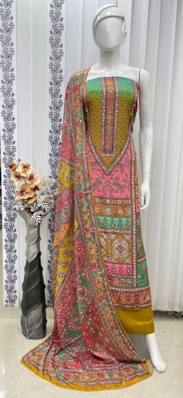 Digital printed suit with dupatta