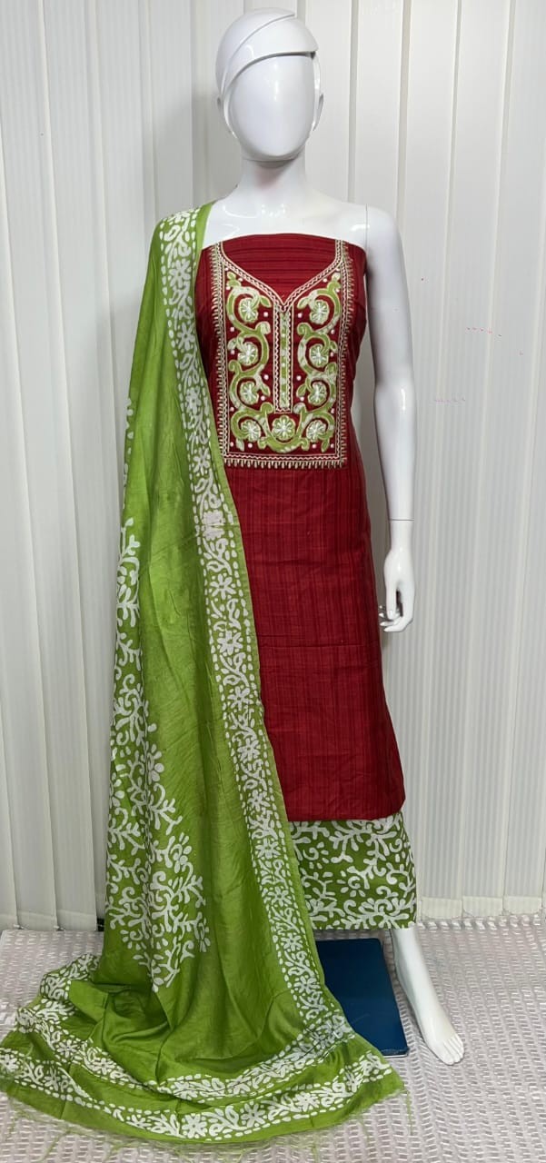 Chandari suit with dupatta