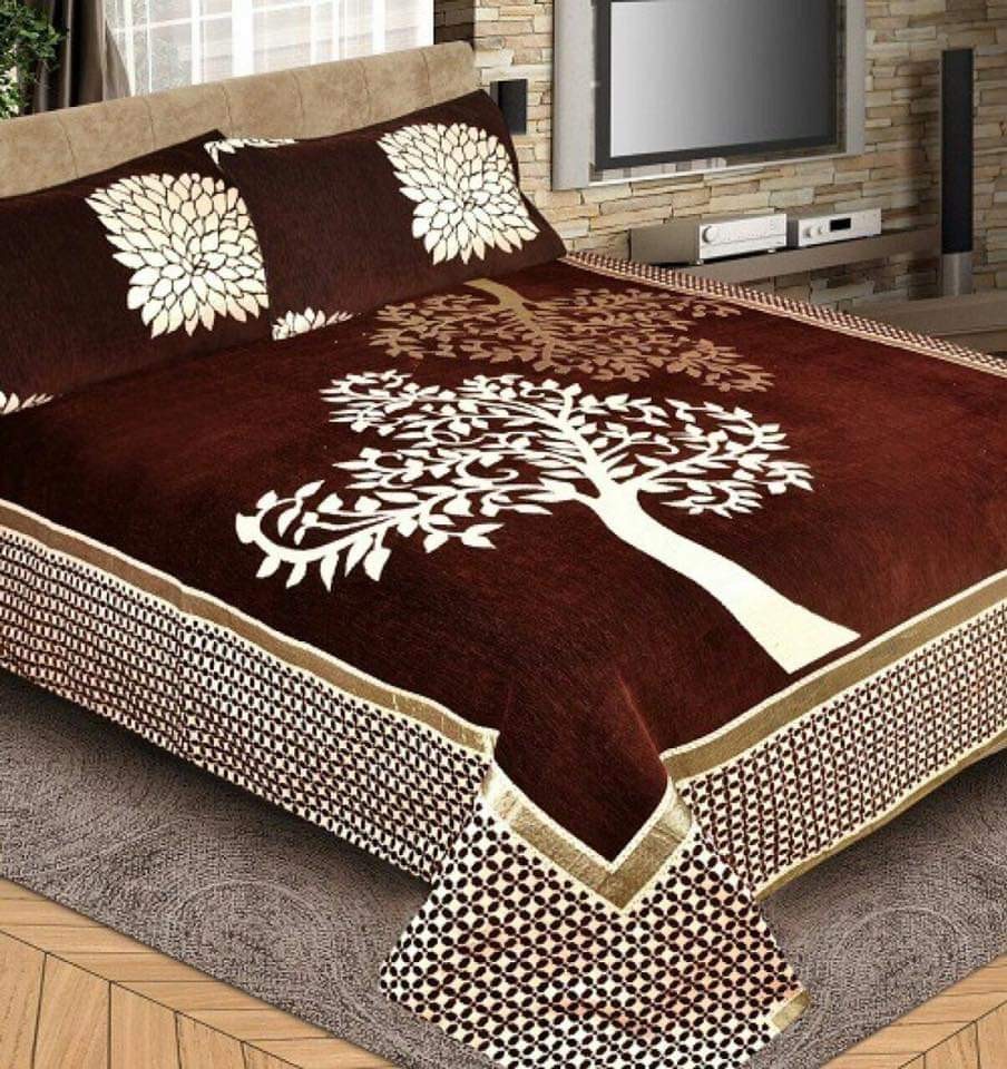 Dubble bed shaneel bed cover