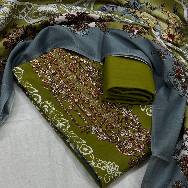 Women pure cotton suits pakistani printed