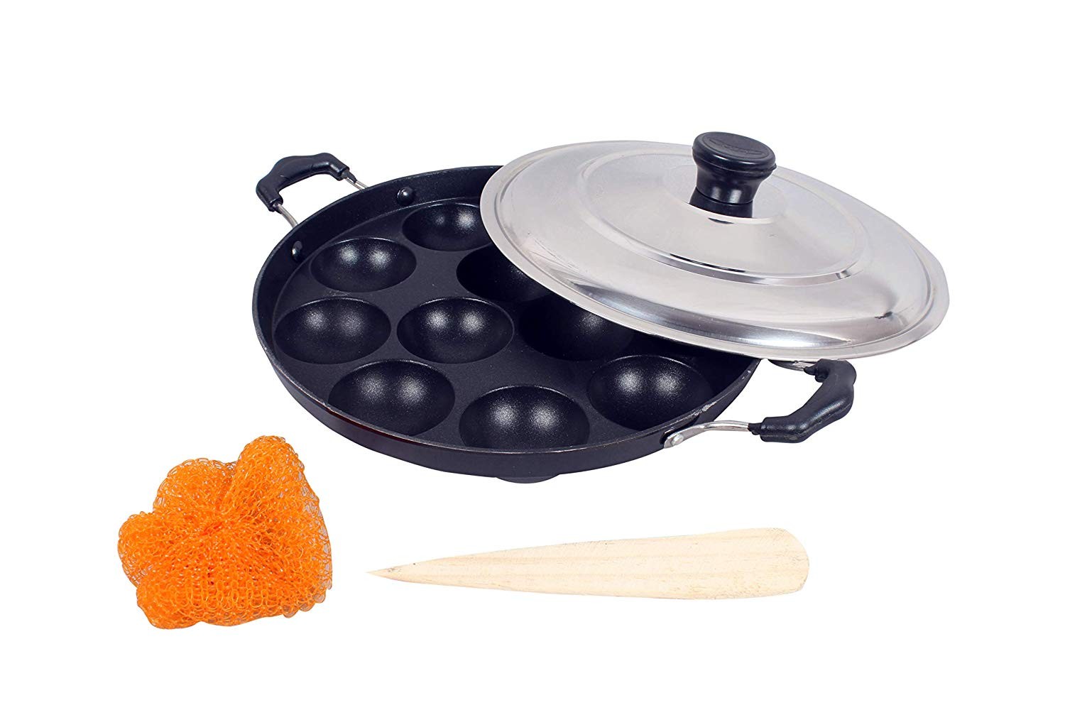 Non-Stick Appam Patran / Appam Maker with Stainless Steel Lid