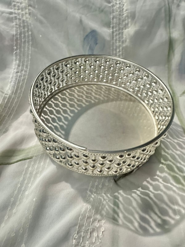 silver-plated wine holder