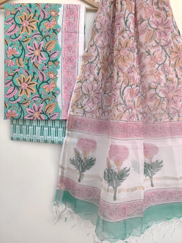 Printed suit with dupatta