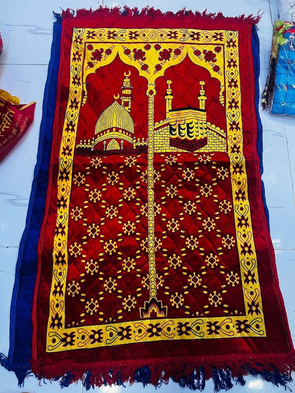 Safa Islamic Floral Design Prayer Musalla Janamaaz Mat